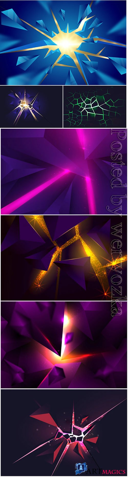3d explosion with light vector background