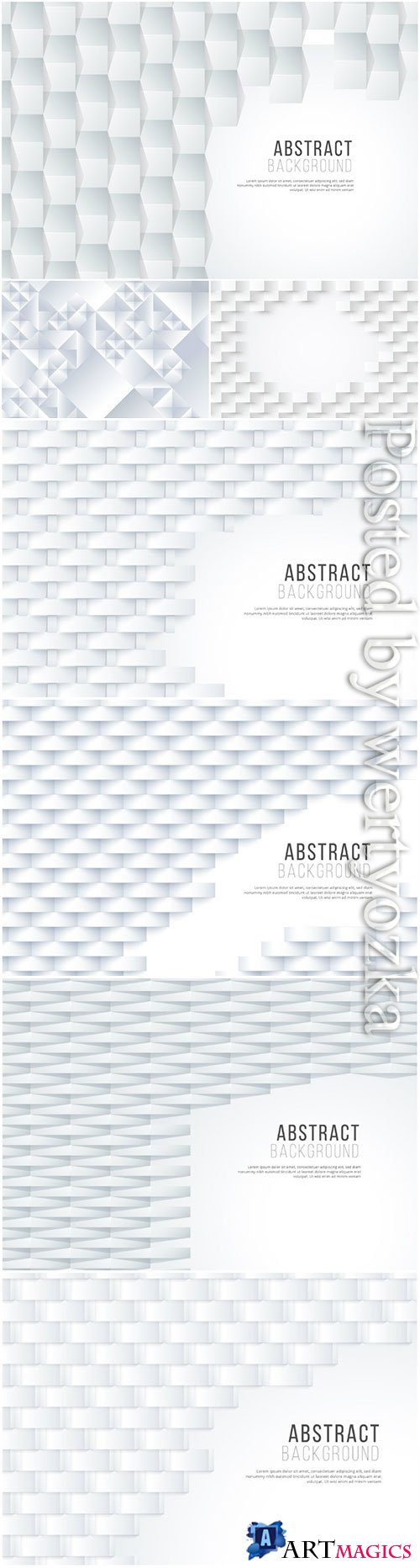 3d vector background with white abstract elements