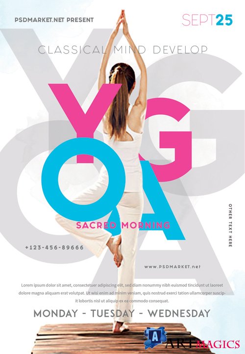 Yoga event - Premium flyer psd template