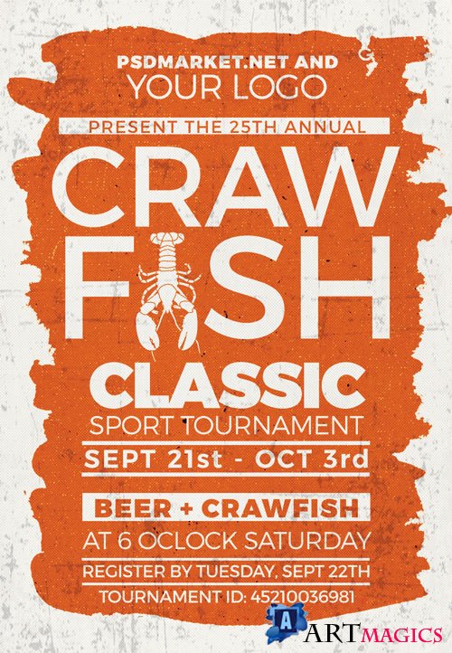 Crawfish classic - Premium flyer psd template