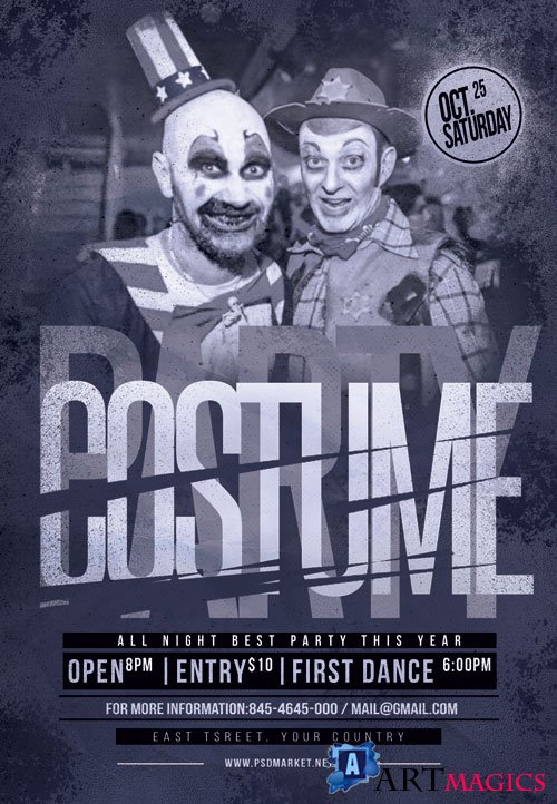 Costume party - Premium flyer psd template