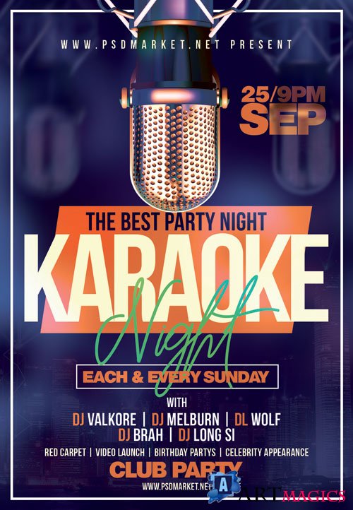 Karaoke_party - Premium flyer psd template