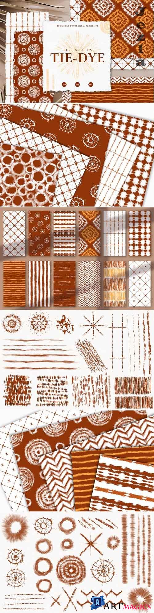 Seamless Terracotta Tie-Dye Patterns - 5157630