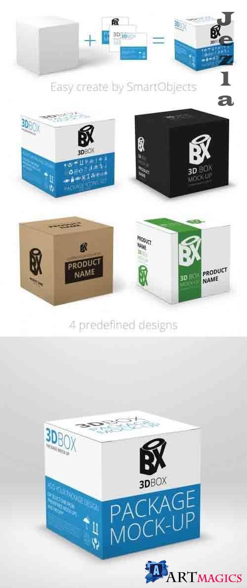 Cube Product Package Mockup 362983021