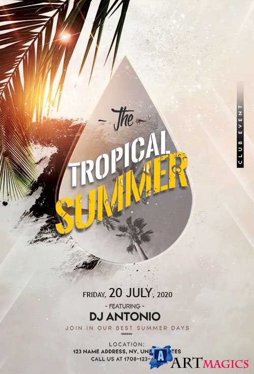 Tropical Beach - Premium flyer psd template