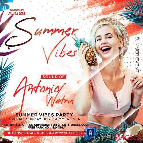 Summer Vibes - Premium flyer psd template