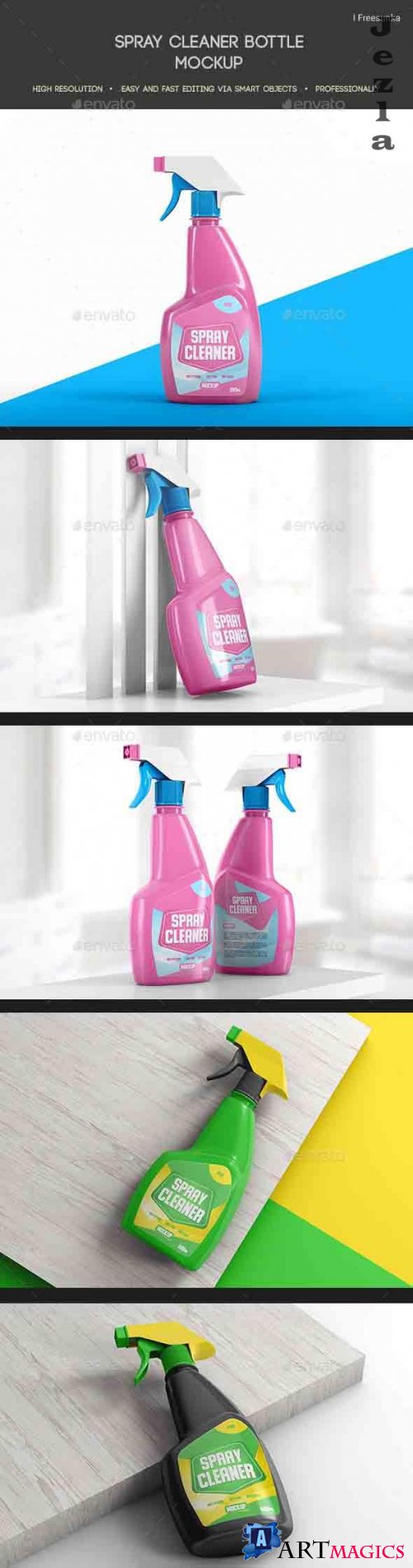 Spray Cleaner Bottle Mockup - 27136310