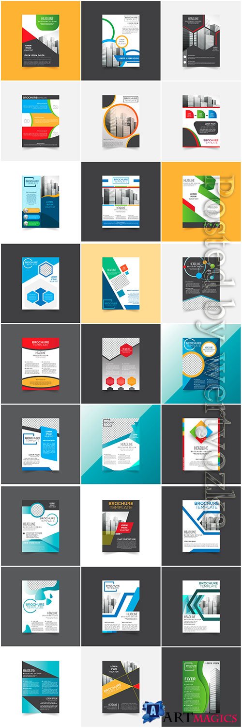 Brochures collection in vector, business name for company # 5