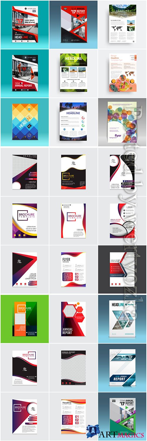 Brochures collection in vector, business name for company # 3