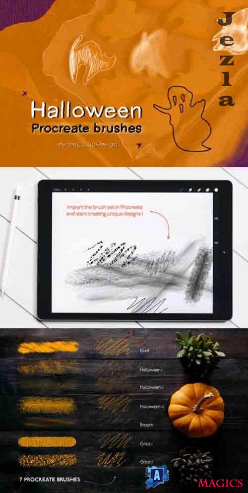 7 Halloween Procreate Brushset | IPad
