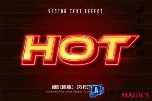 Editable Text Effect - Very Hot Style