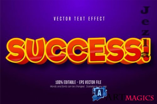 Success Text, Comic Style Text Effect