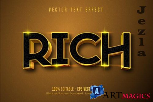 Rich Text, Shiny Gold Style Text Effect