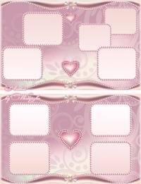 Beautiful photo album with beautiful pink patterns design