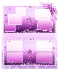 Beautiful photo album with beautiful lilac patterns design