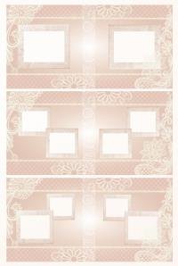 Beautiful wedding photo album with delicate patterns design