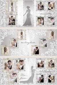 Beautiful wedding photo album with delicate design