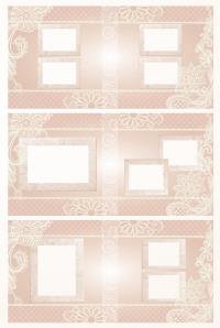 Beautiful wedding photo album with delicate patterns design