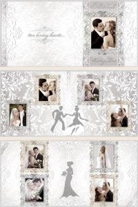 Beautiful wedding photo album with delicate design