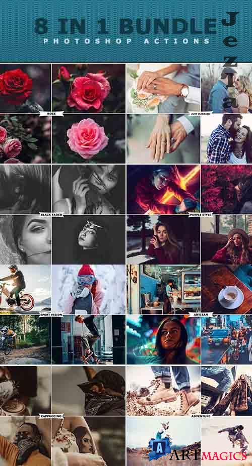 8 IN 1 Photoshop Actions Bundle - 27450364