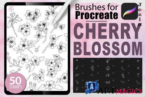 Procreate - Cherry Blossom Stamps - 4881988