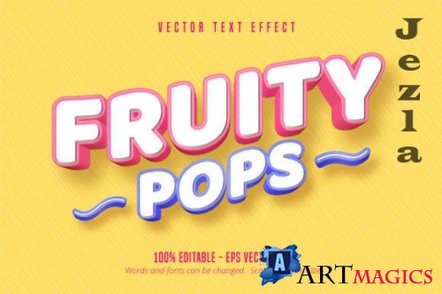 Pastry Style Editable Font Effect