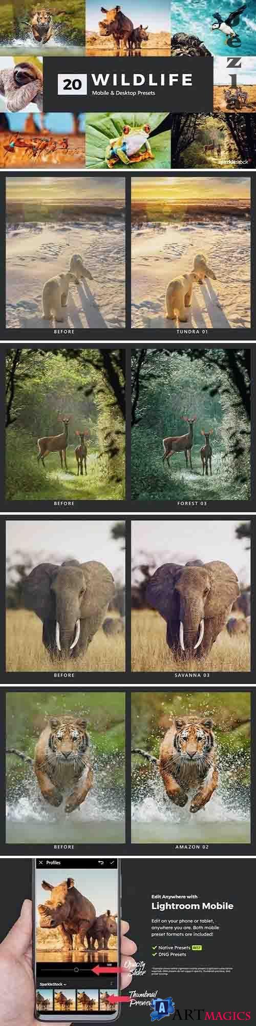 20 Wildlife Lightroom Presets & LUTs 5205006