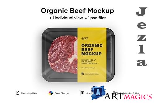 Plastic Tray With Marbled Beef Mockup 5242209
