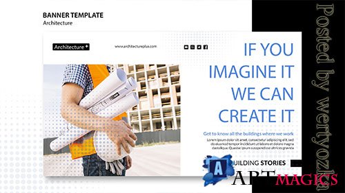 Arhitecture concept banner template