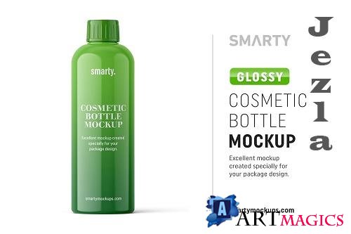 Glossy cosmetic bottle mockup 4817561