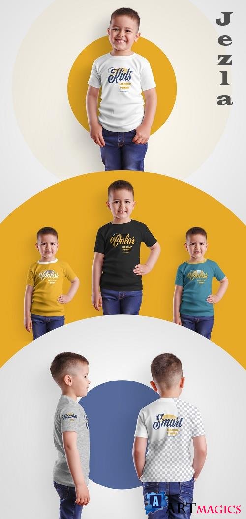 4 Kids T-Shirt Mockups for Boys 370583309