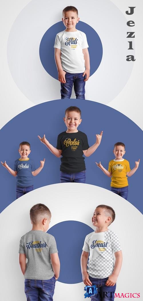 4 Kids T-Shirt Mockups for Boys 370583319