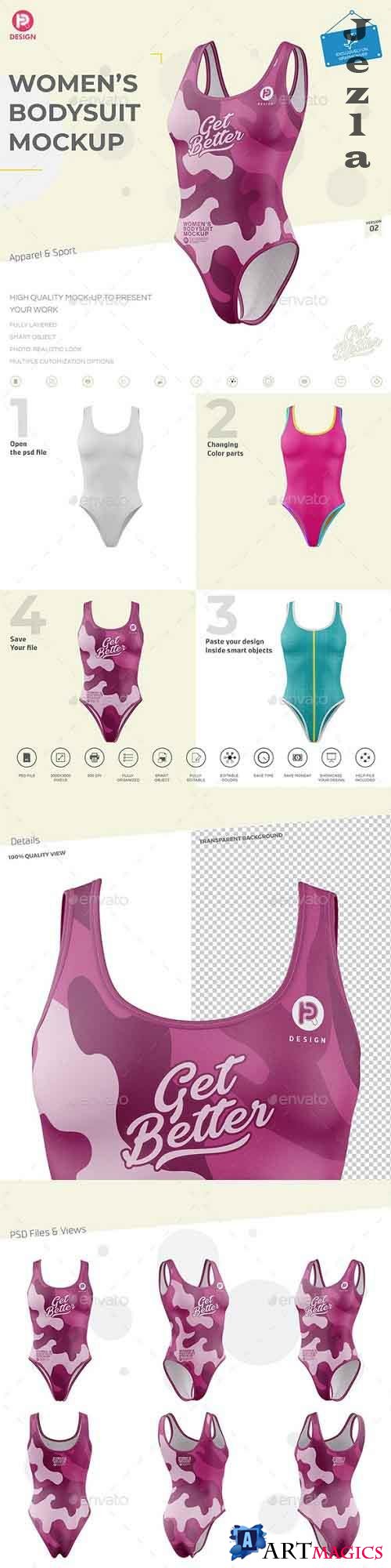 Women's Bodysuit Mockup V2 26697053