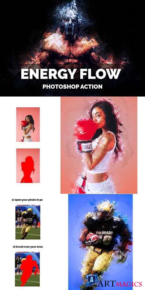 Energy Flow Photoshop Action