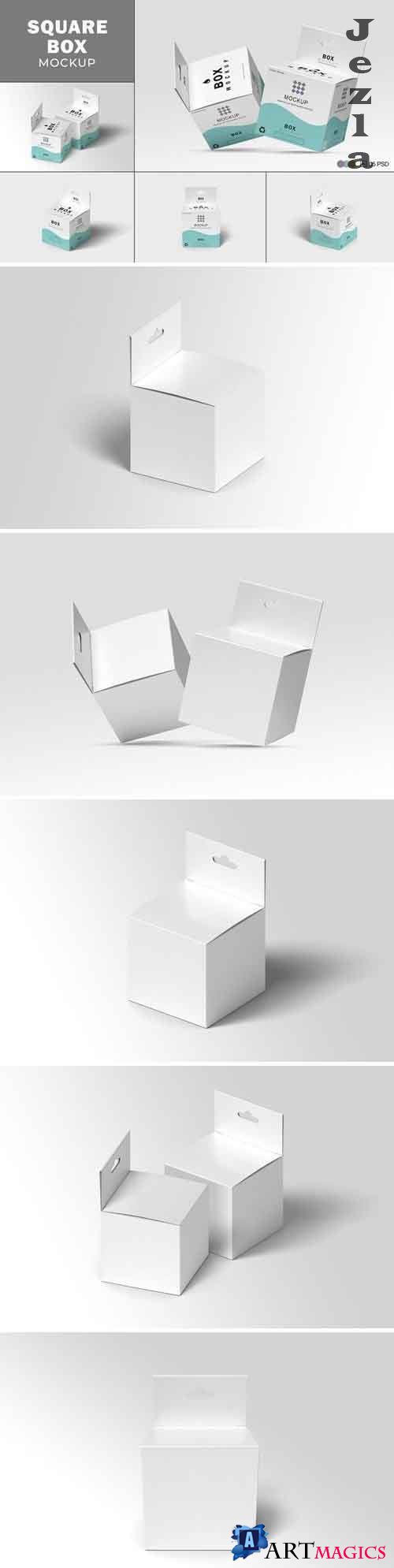 Square Box Mockup Packaging