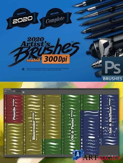 RM Artist's Brushes (for 300 DPI) - 4677776