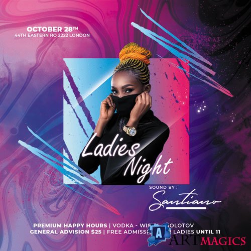 Ladies Event Night - Premium flyer psd template