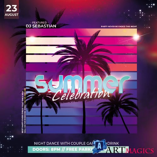 Celebration Summer - Premium flyer psd template