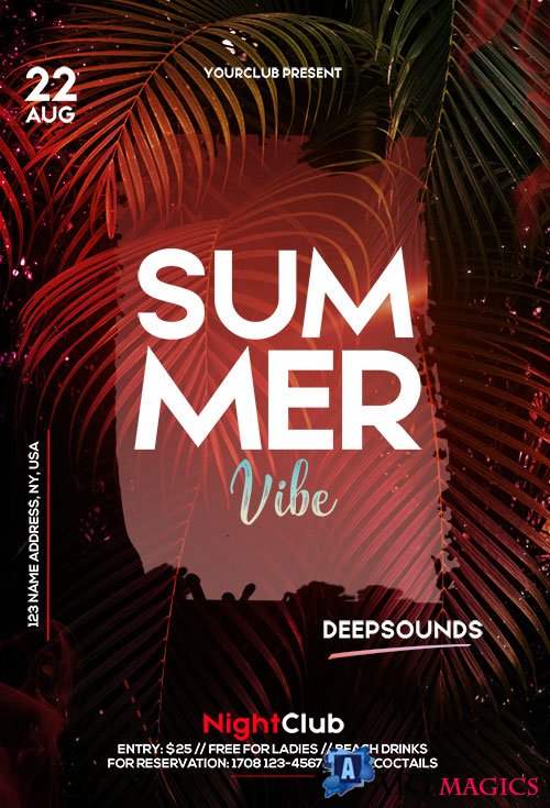 Summer Vibe - Premium flyer psd template