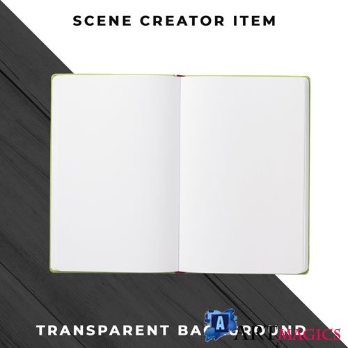 Notebook object transparent psd