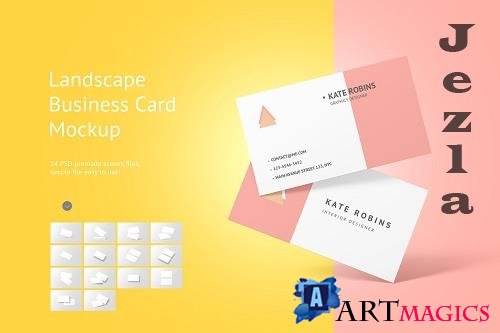 Landscape Business Card Mockup 4581825