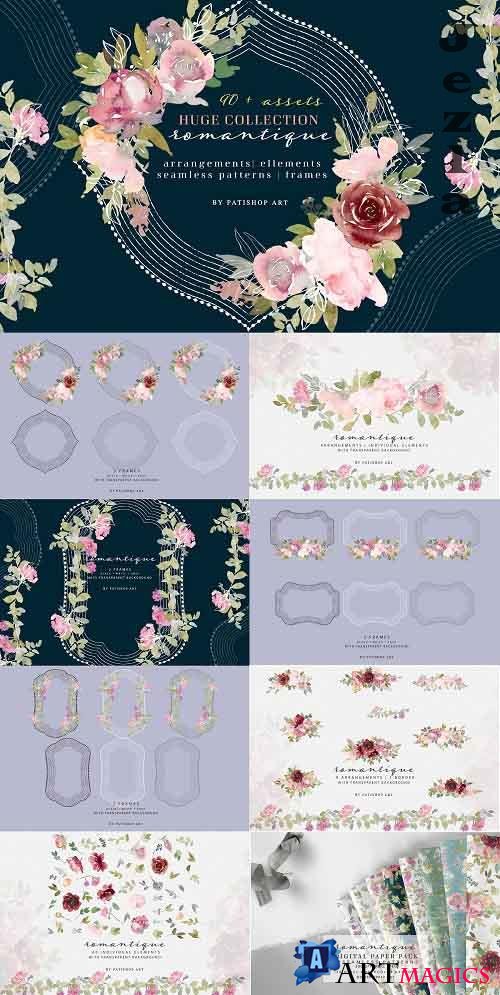 Watercolor Floral Huge Collection - 5319216