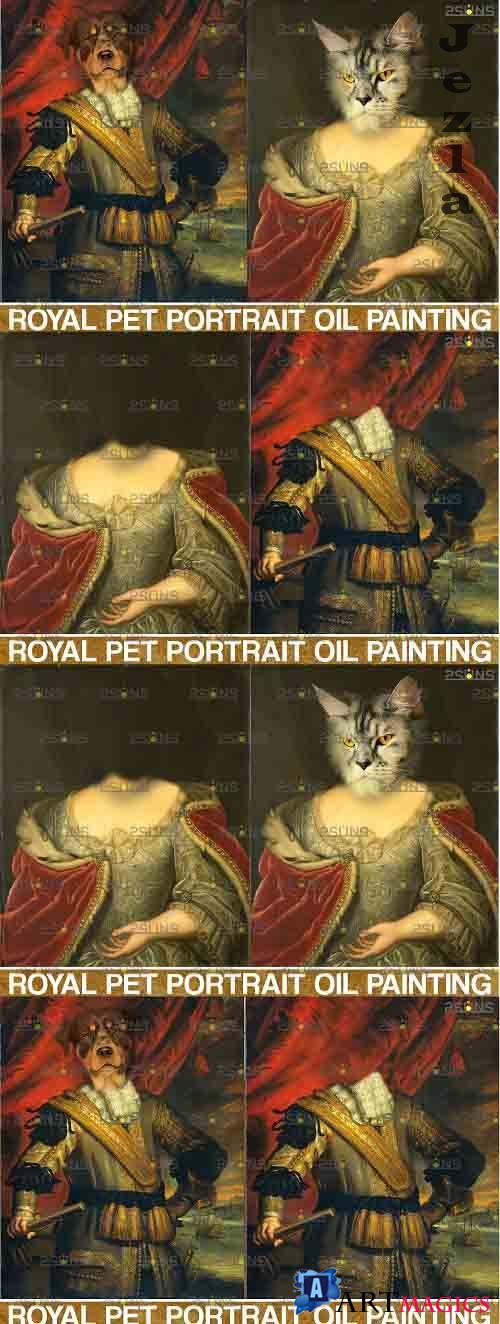 Royal Pet Portrait templates vol.10, Pet Painting - 839405