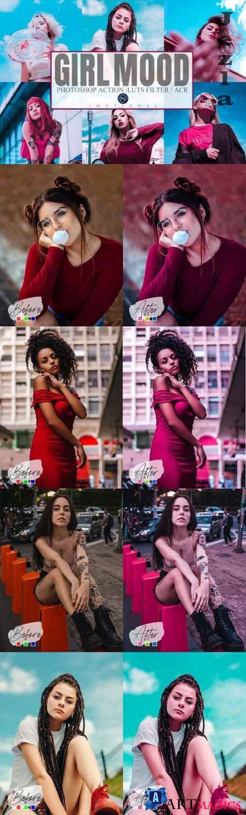 7 Girl Mood Photoshop Actions, ACR, LUT Presets