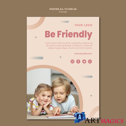 Be friendly flyer print template