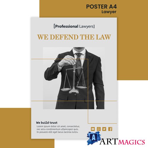 Law firm ad template poster2