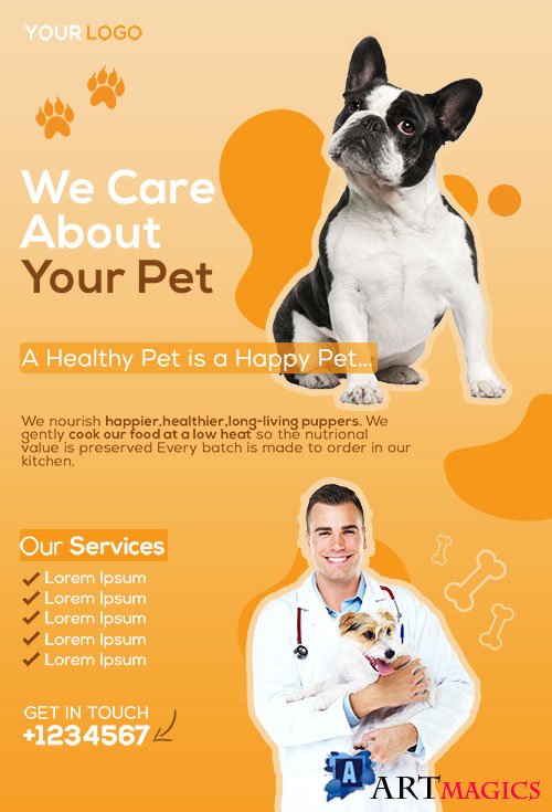 Veterinary - Premium flyer psd template