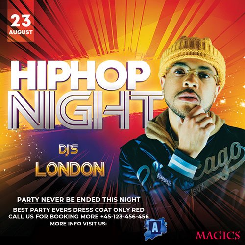 Hip Hop Night - Premium flyer psd template