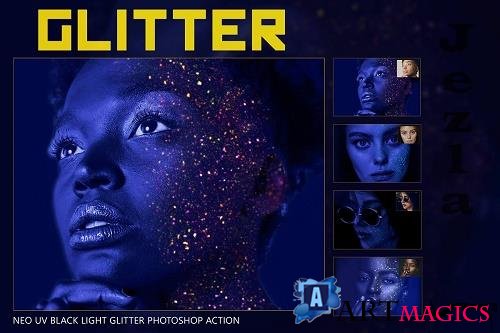 Neo UV Black Light Glitter Photoshop - 5054406