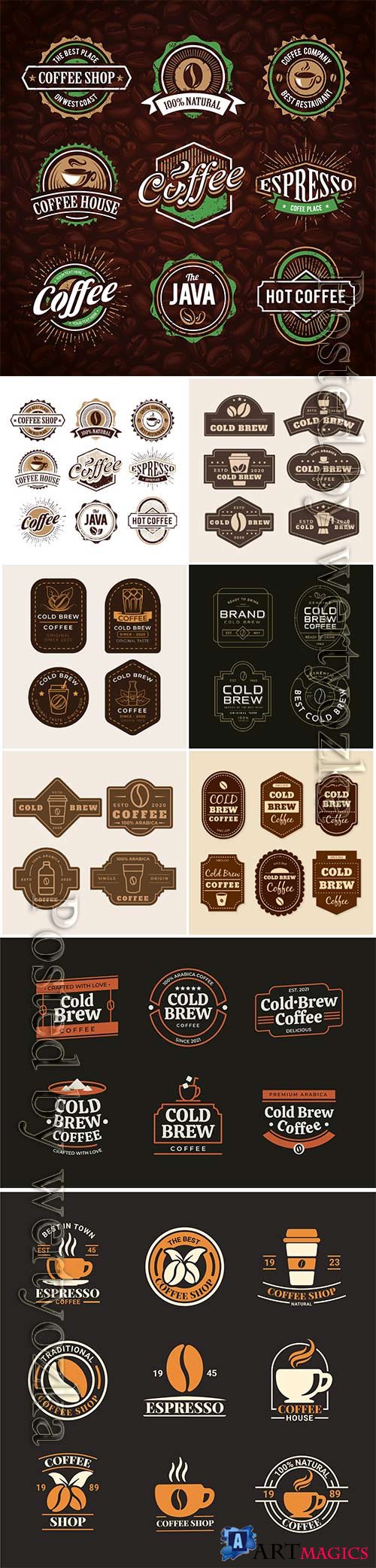 Cold brew coffee labels